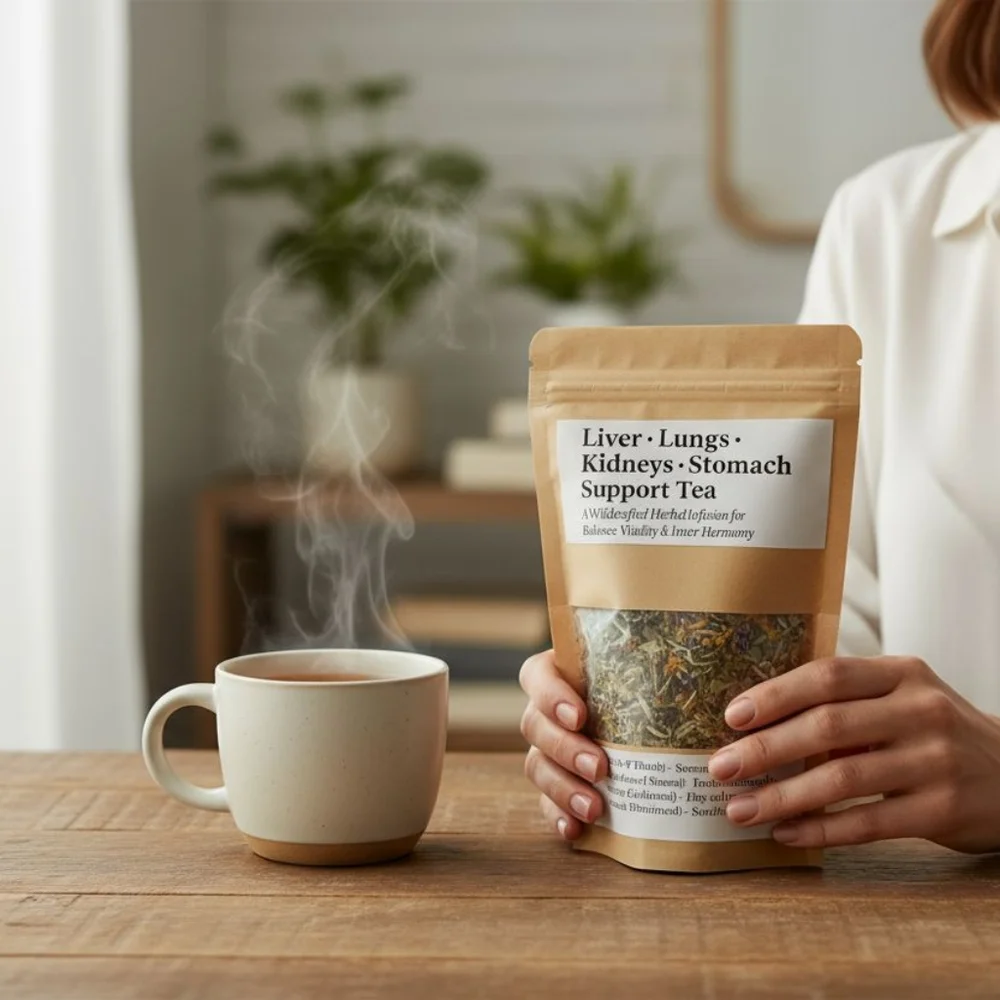 Liver Lungs Kidneys Stomach Support Tea  Wildcrafted Herbal Infusion
